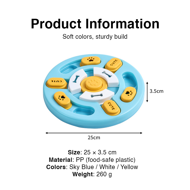 Interactive Slow Feed Dog Toy IQ Puzzle