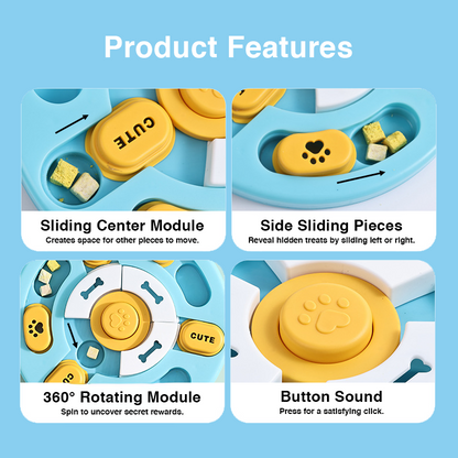 Interactive Slow Feed Dog Toy IQ Puzzle